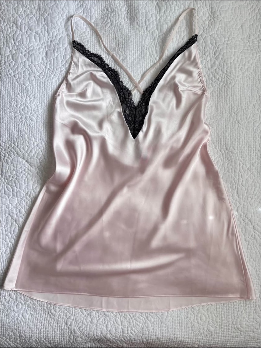 Y2K Pink Lace Trim Satin Slip Mini Dress